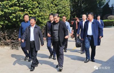 【公司新闻】盐湖股份董事长贠红卫一行莅临pp电子股份考察指导